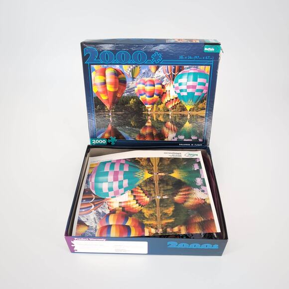 Buffalo Games Balloons In Flight 2000 Piece Jigsaw Puzzle with Poster - GUC - Picture 3 of 13